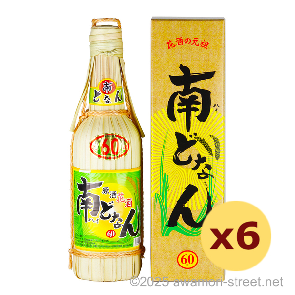 花酒 南どなん クバ巻き 60度,600ml x 6本セット / 崎元酒造