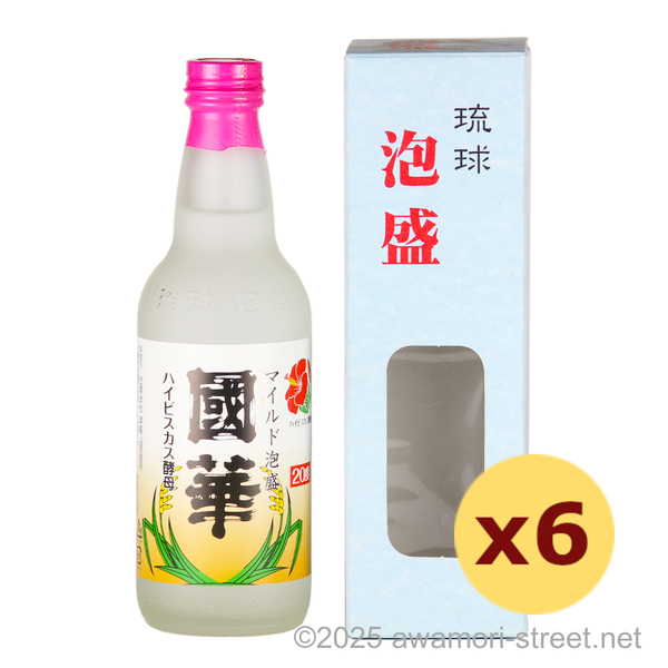 國華 ハイビスカス酵母 20度,360ml ハーフボトル x 6本セット / 津嘉山酒造