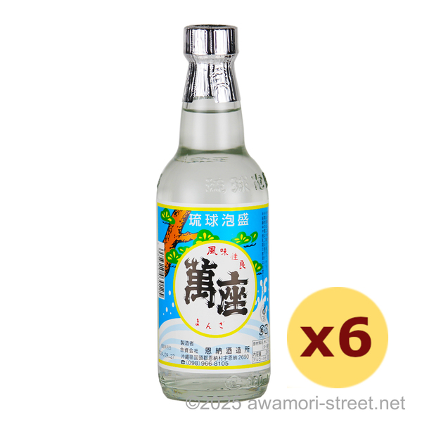 萬座 30度,360ml ハーフボトル x 6本セット / 恩納酒造